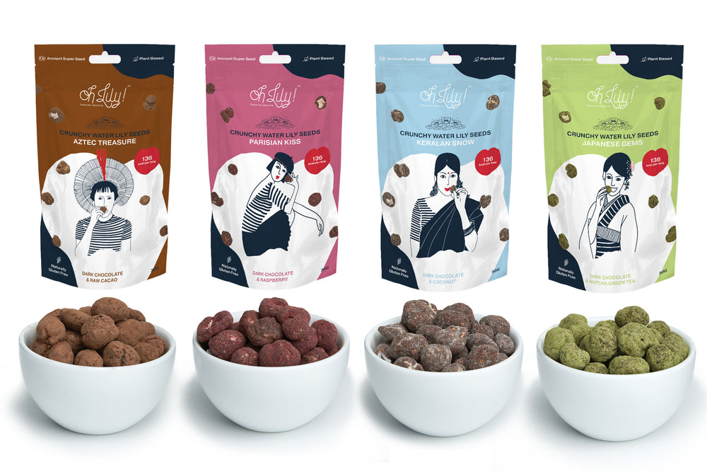 Vegan dark chocolate crunchy water lily see