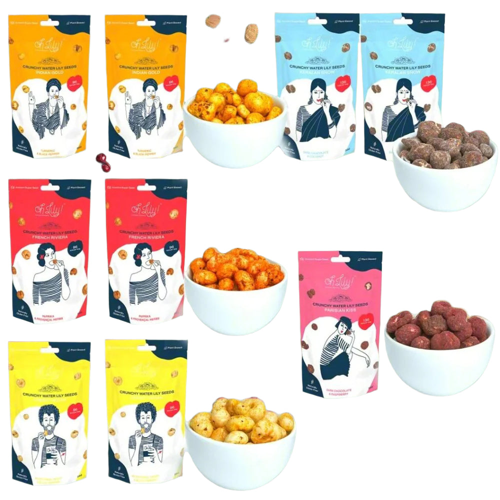 Water lily seed snacks in a vegan Family Snack Box